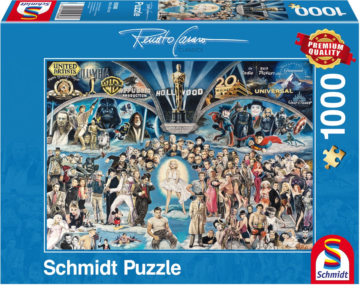 Schmidt - puzzle - hollywood - renato casaro - 1000 pezzi - adulti - da 12 anni