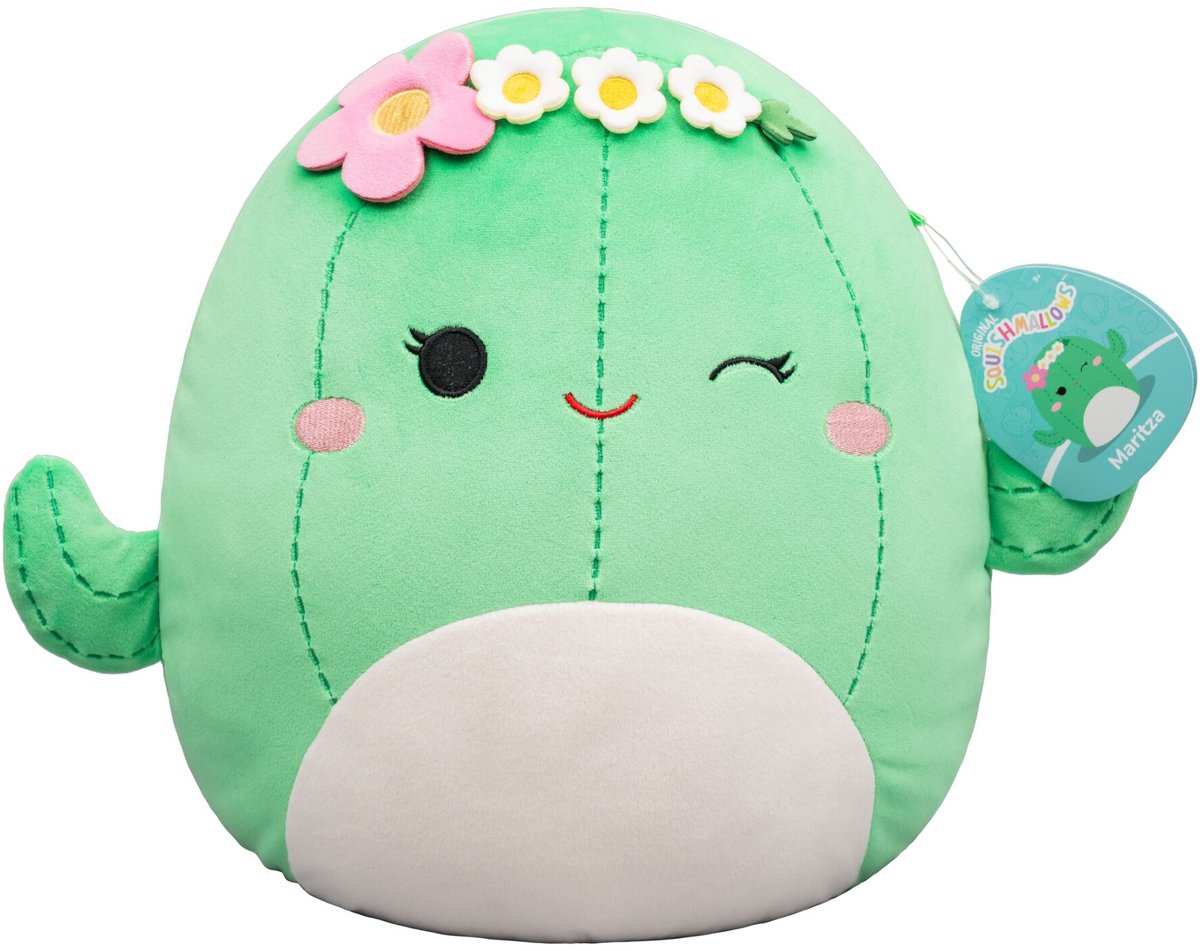 Jazwares squishmallows - medium plush (maritza - cactus w flower crown) - 30cm plush