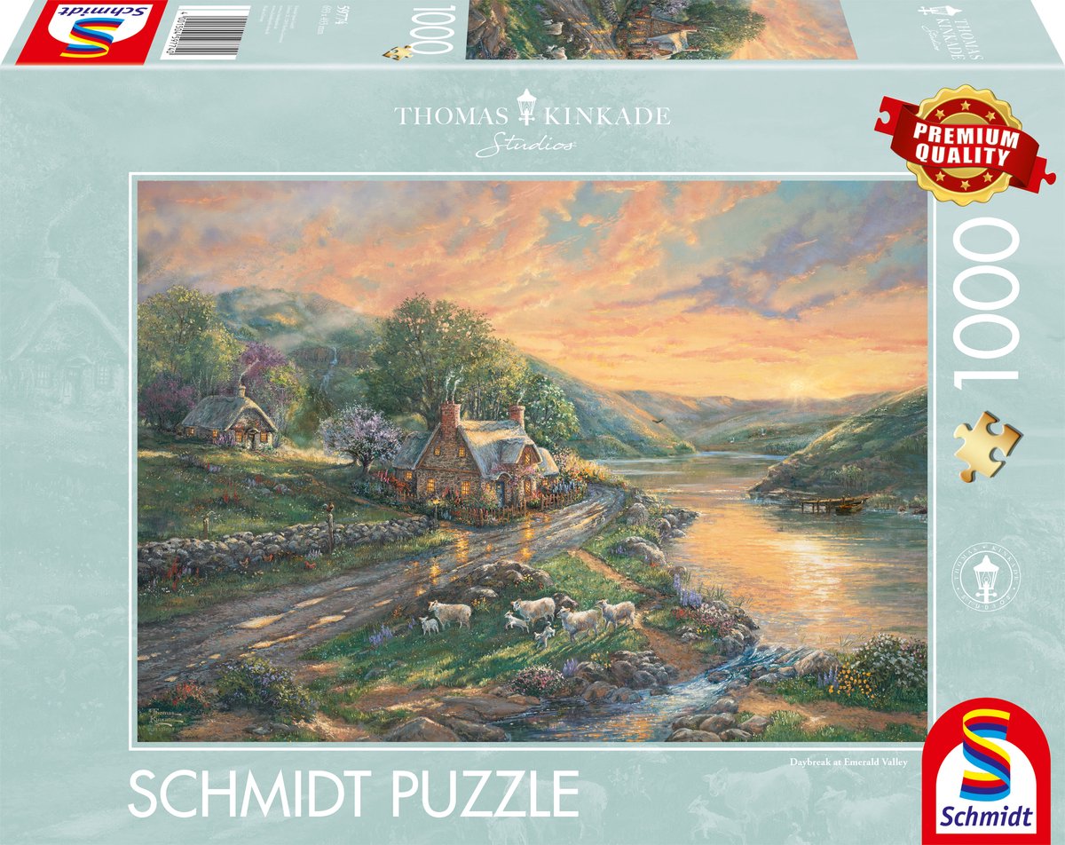 Schmidt - puzzle - Dawn in Emerald Valley - Thomas Kinkade Studios - 1000 pezzi - adulti - dai 12 anni
