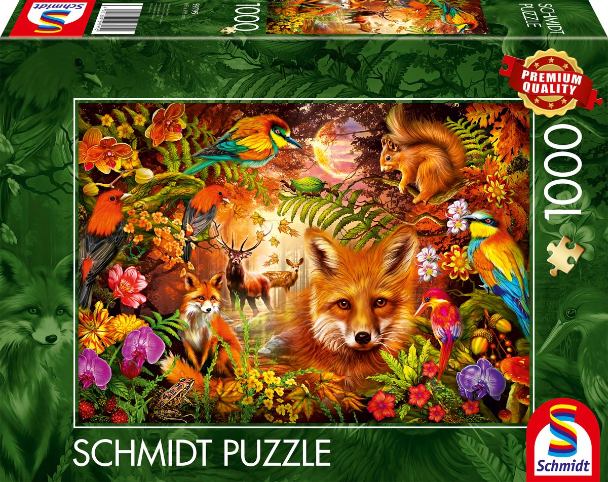 Schmidt - puzzle - fiori, pelliccia e piume - 1000 pezzi - adulti - dai 12 anni