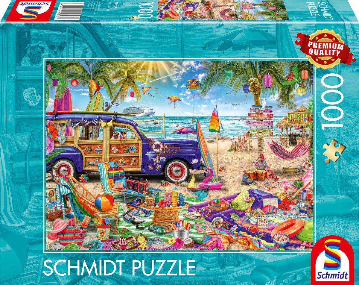 Schmidt - puzzle - gita al sole sulla spiaggia - 1000 pezzi - adulti - da 12 anni