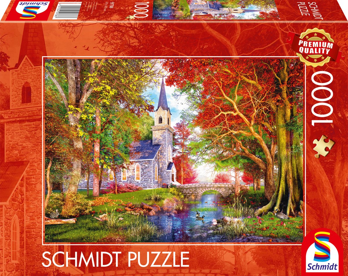 Schmidt - Puzzle - Cappella nella magia autunnale - 1000 pezzi - adulti - da 12 anni