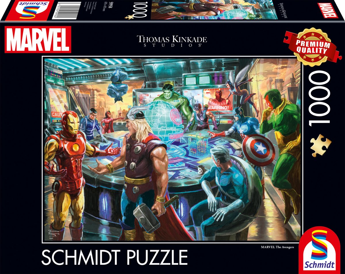 Schmidt - puzzle - marvel - the avengers - thomas kinkade studios - 1000 pezzi - adulti - dai 12 anni
