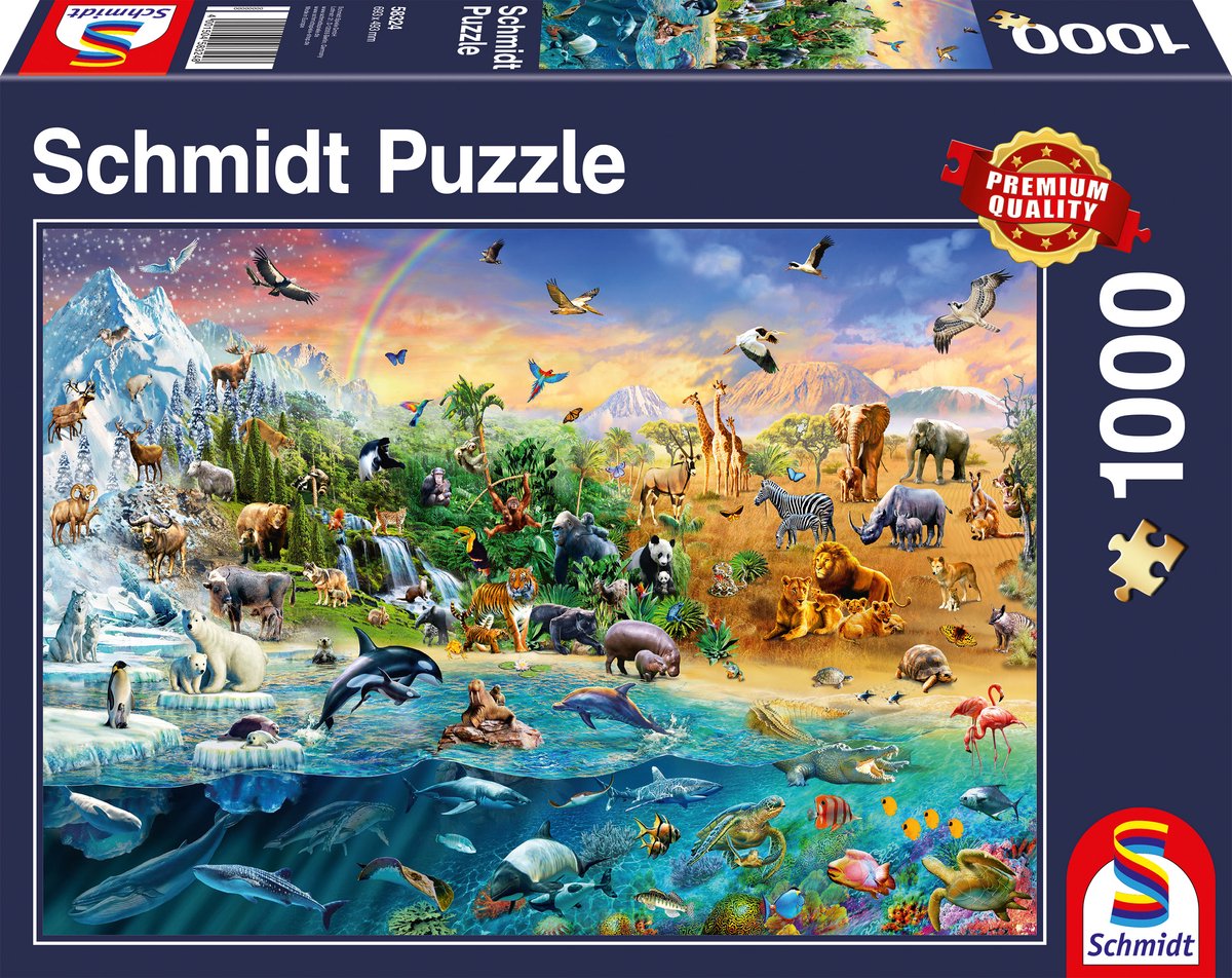 Schmidt - legpuzzel - de wereld van de dieren - 1000 stukjes - volwassenen - vanaf 12 jaar