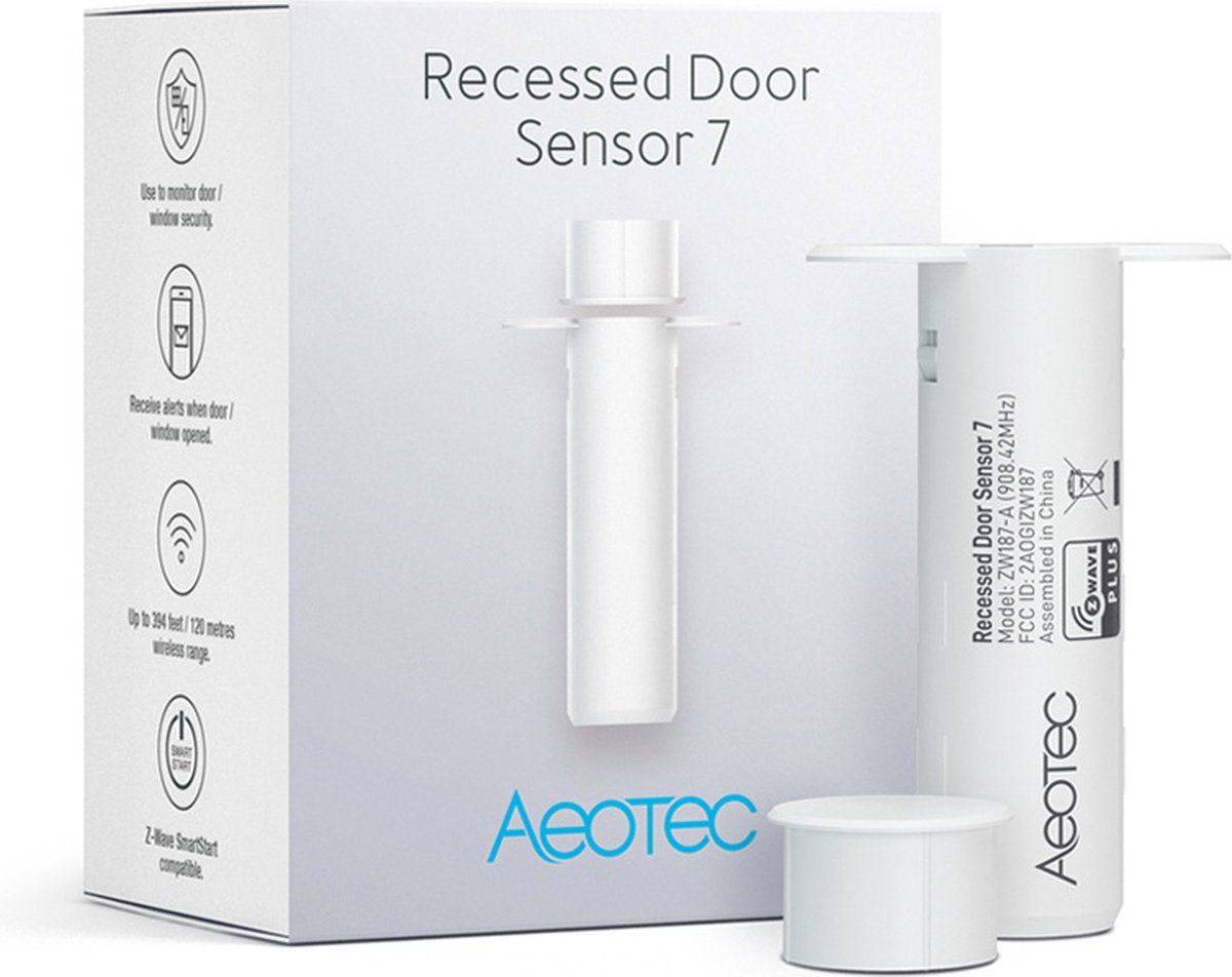 Aeotec empotrable por sensor 7 z-wave | sensor de puerta de ventana inteligente