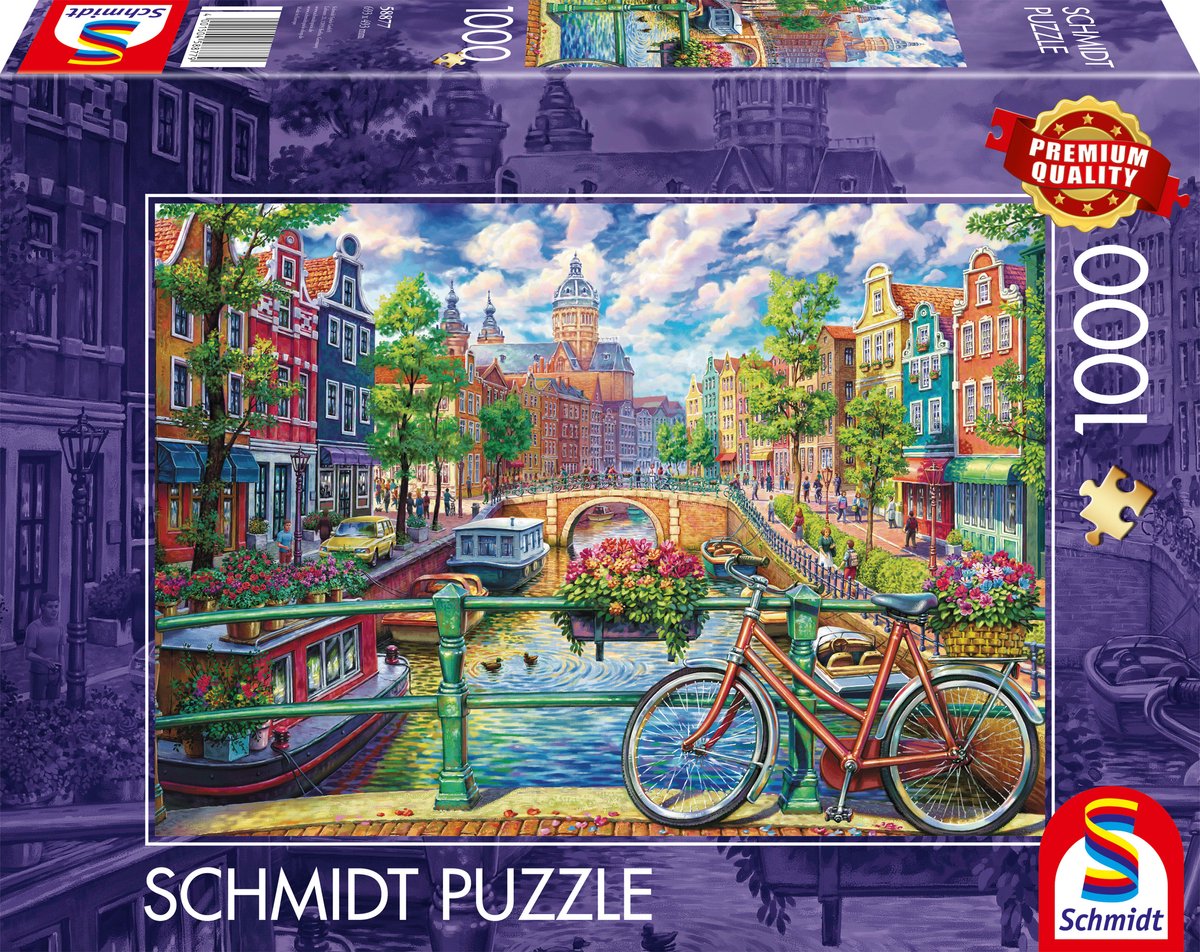 Puzzle Schmidt - Lo splendore dei canali di Amsterdam - 1000 pezzi.