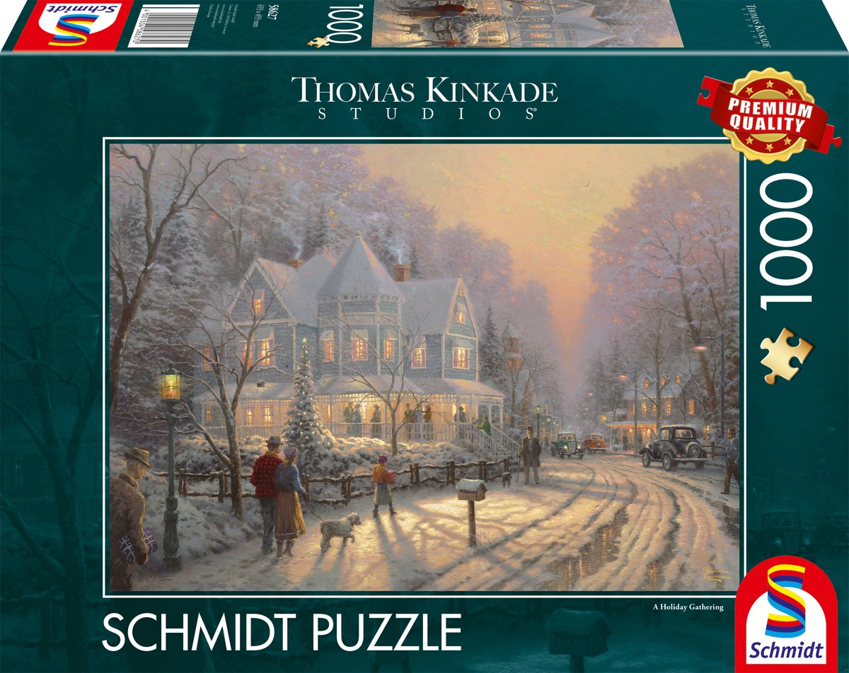 Schmidt - puzzle - Natale festivo - Thomas Kinkade - 1000 pezzi - adulti - da 12 anni