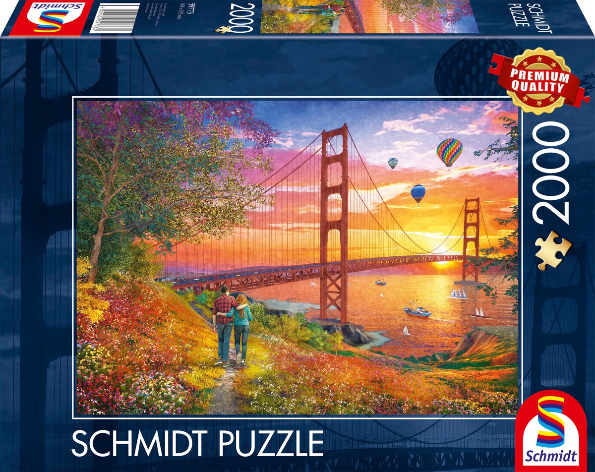 Schmidt - puzzle - cammina verso il Golden Gate Bridge - 2000 pezzi - adulti - dai 14 anni