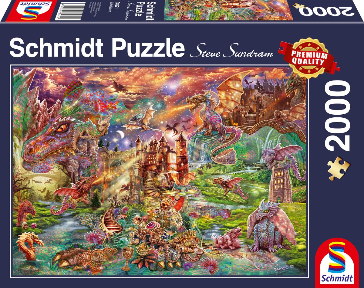 Schmidt - legpuzzel - de schat van de draken - 2000 stukjes - volwassenen - vanaf 14 jaar