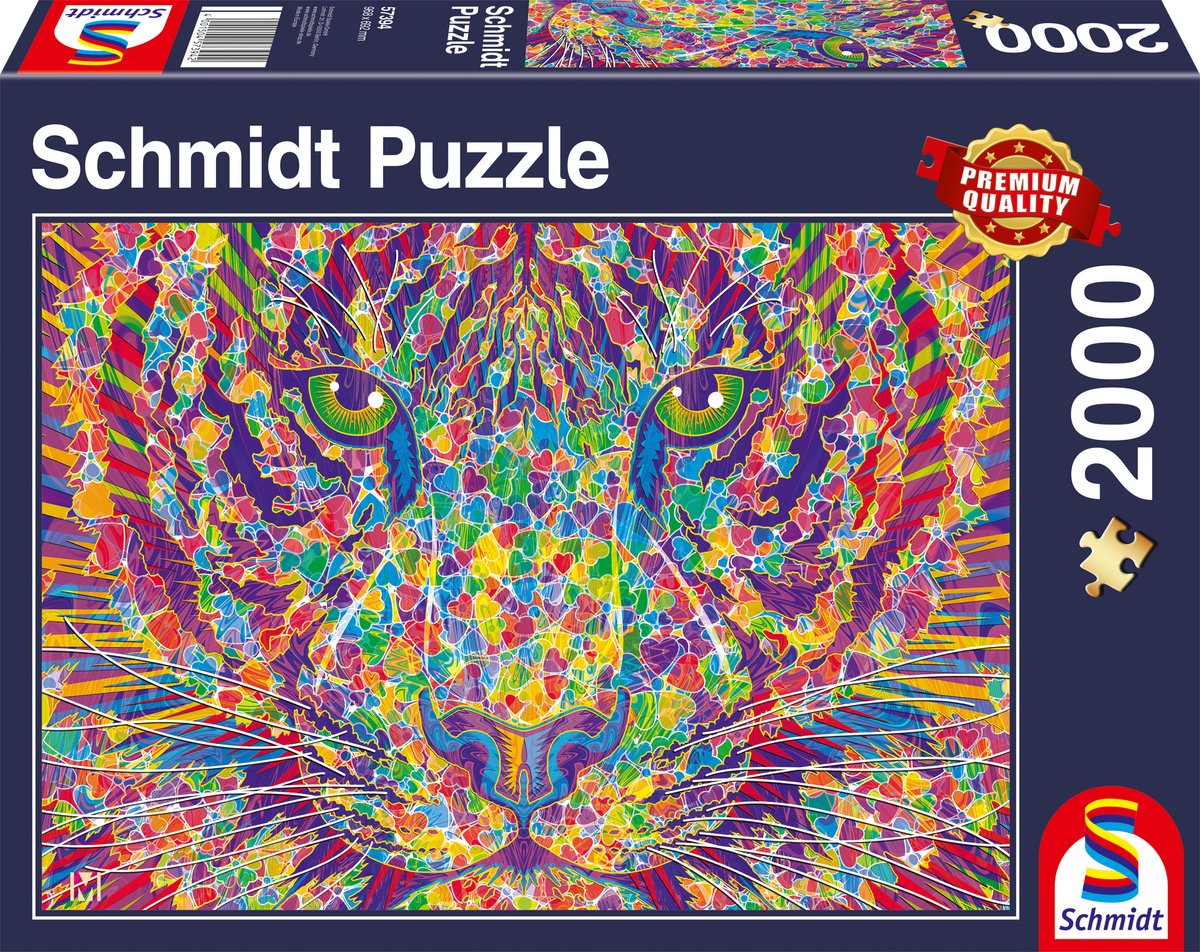 Schmidt - puzzle - cuore selvaggio, tigre - 2000 pezzi - adulti - da 14 anni