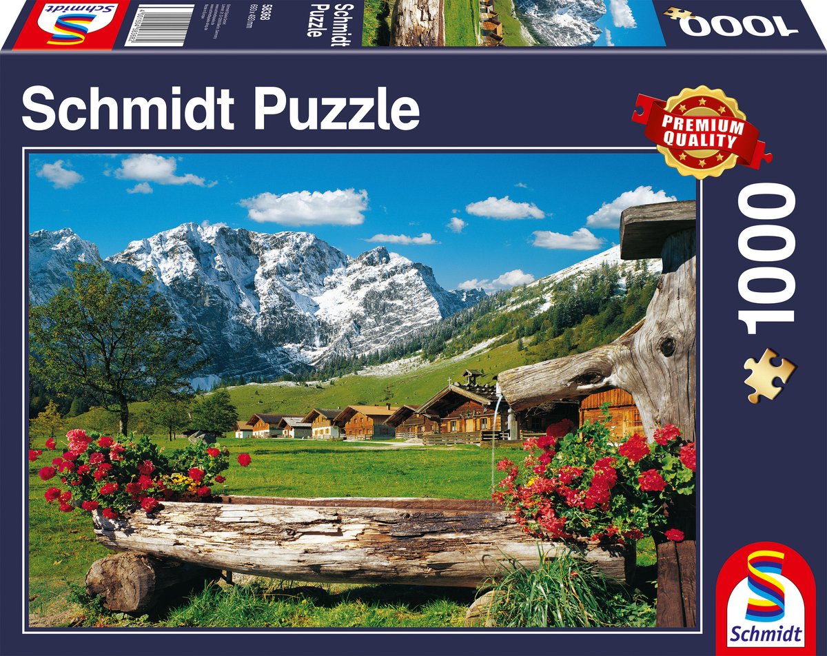 Schmidt - legpuzzel - uitzicht op het bergidyllische landschap - 1000 stukjes - volwassenen - vanaf 12 jaar