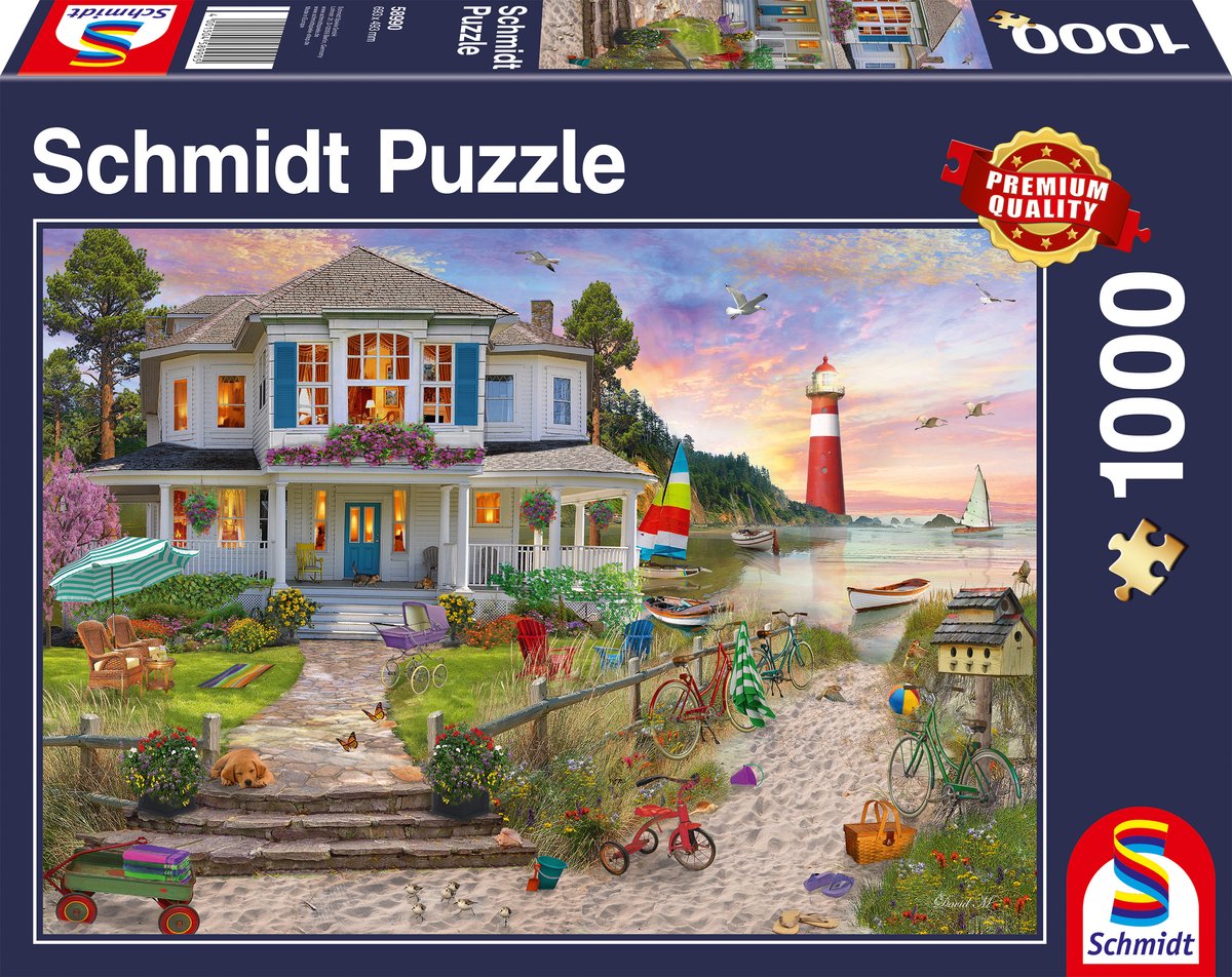 Schmidt - puzzle - la casa al mare - 1000 pezzi - adulti - da 12 anni