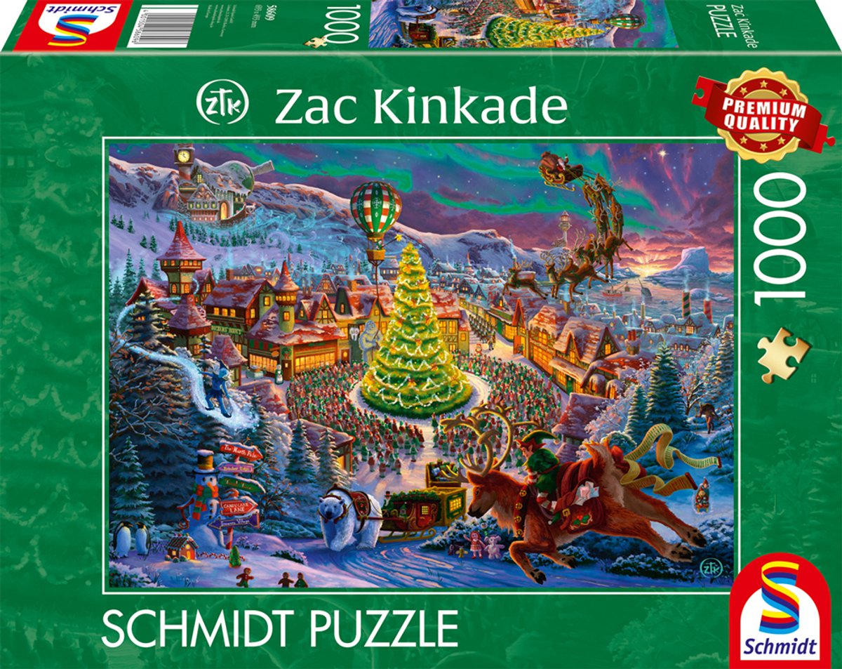 Schmidt - puzzle - Polo Nord di Babbo Natale - Zac Kinkade - 1000 pezzi - adulti - da 12 anni