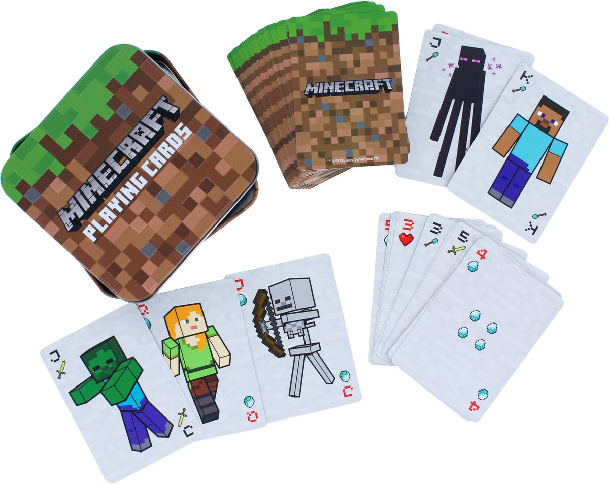 Paladone Minecraft - carte da gioco con scatola portaoggetti