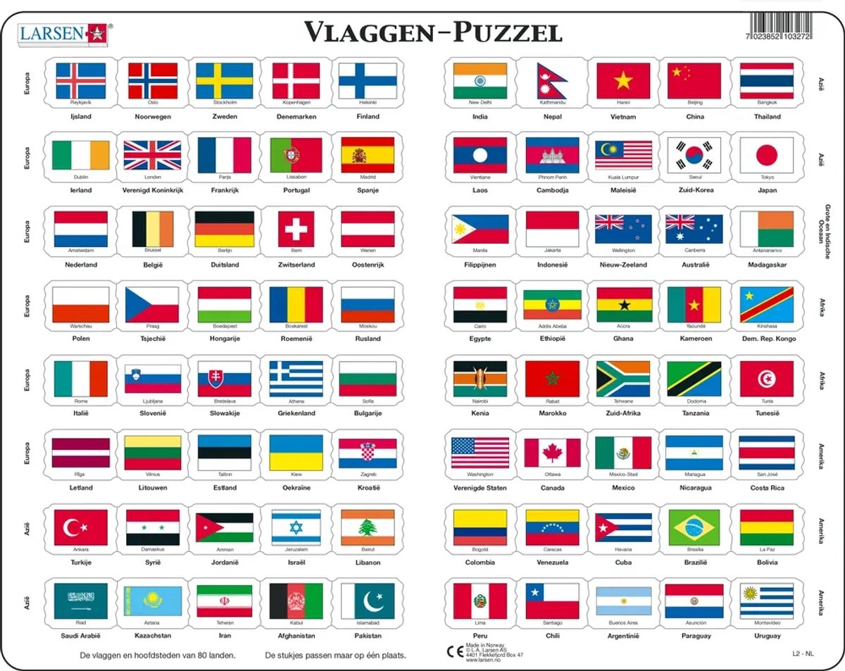 Selecta Larsen Flags of the World, 80th.