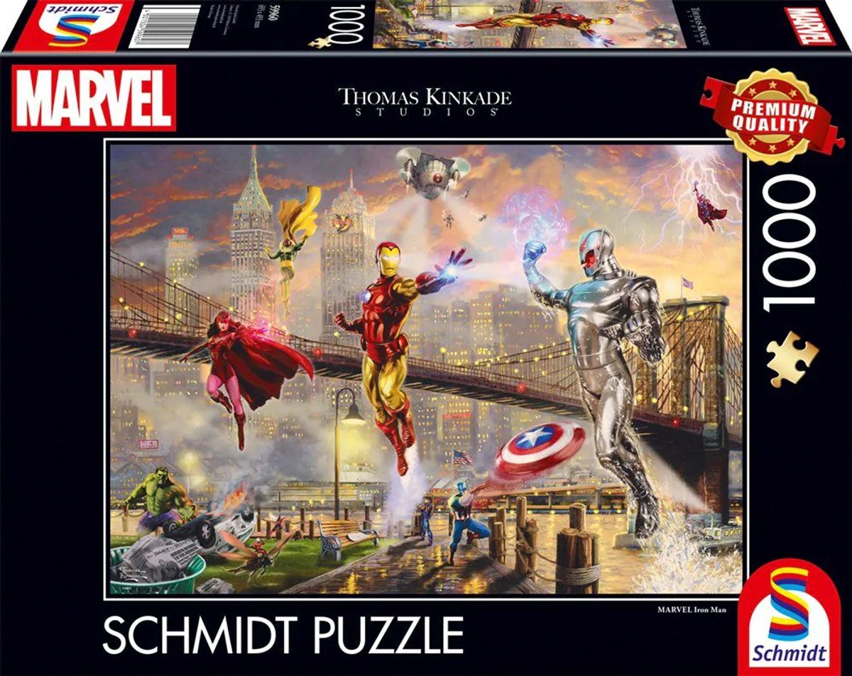 Schmidt - puzzle - marvel - iron man - thomas kinkade studios - 1000 pezzi - adulti - dai 12 anni