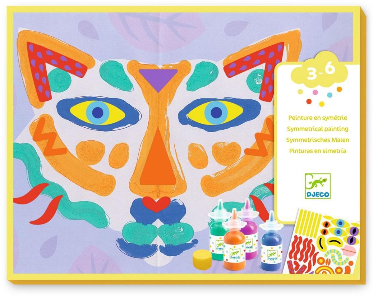 Djeco schilderen knutselpakket symmetrie - creatieve verfset voor kinderen.