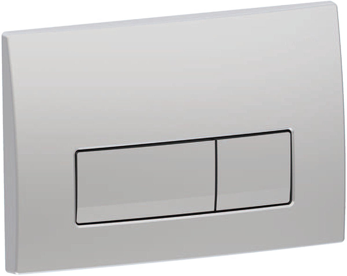 Placa de control Geberit delta50 - 2 botones empotrados - botones rectangulares - cromo mate
