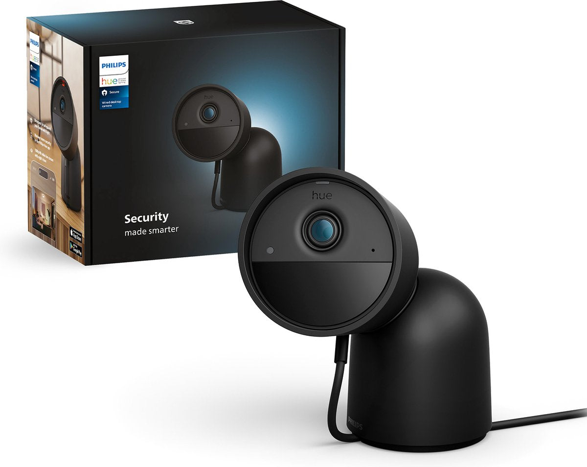 Cámara segura Philips hue - cámara de seguridad de escritorio - negra