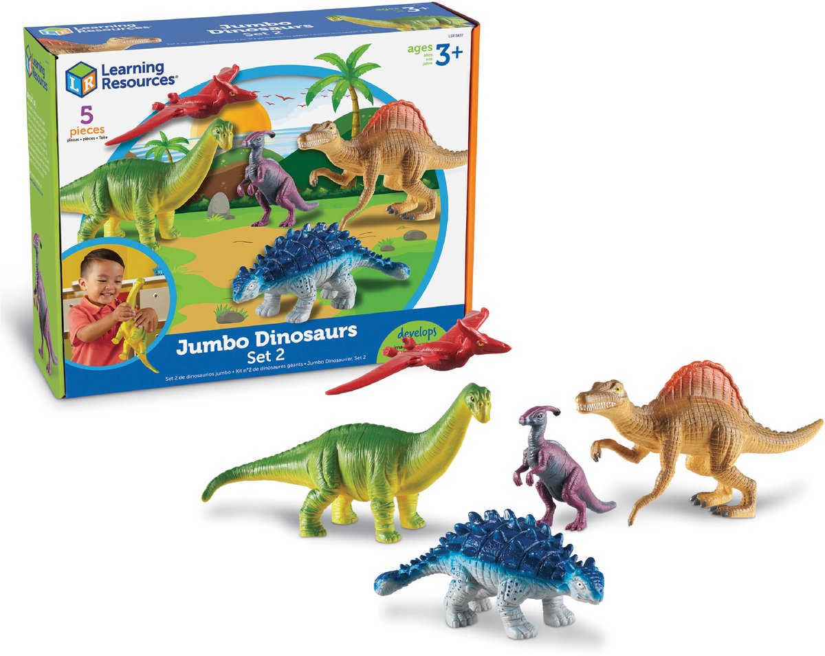 Set di risorse didattiche dinosauri jumbo 2 - 3+