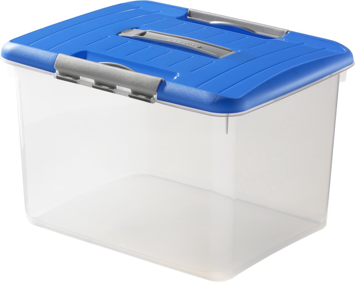 Contenitore Curver Optima - 30 litri - plastica - blu trasparente