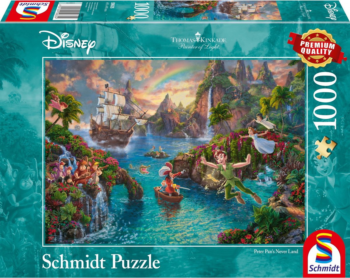 Puzzle Disney Peter Pan Schmidt - 1000 pezzi - qualità premium