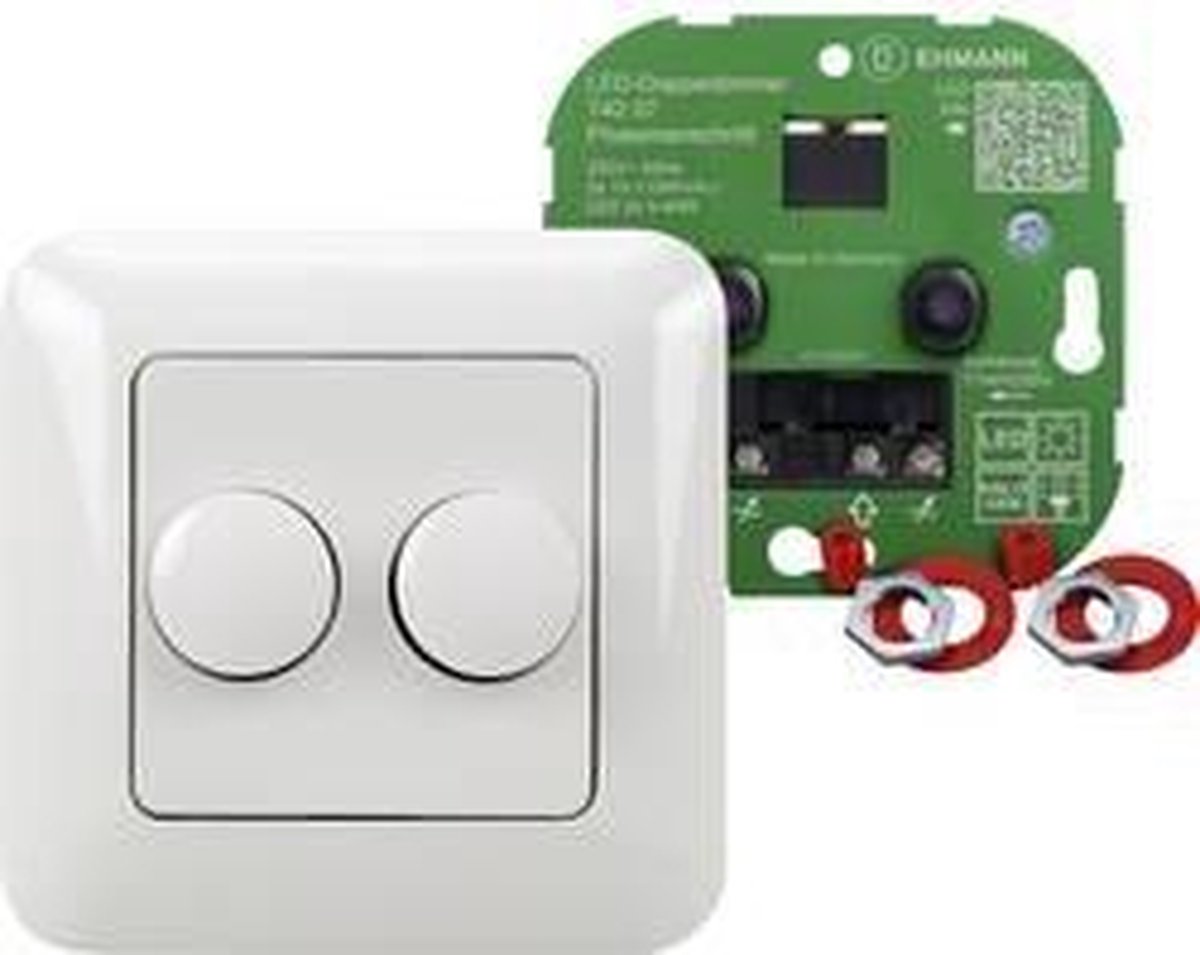 Ehmann 4260c0701 dimmer (da incasso) adatto per lampade: lampada LED, lampada a incandescenza, lampada alogena bianco