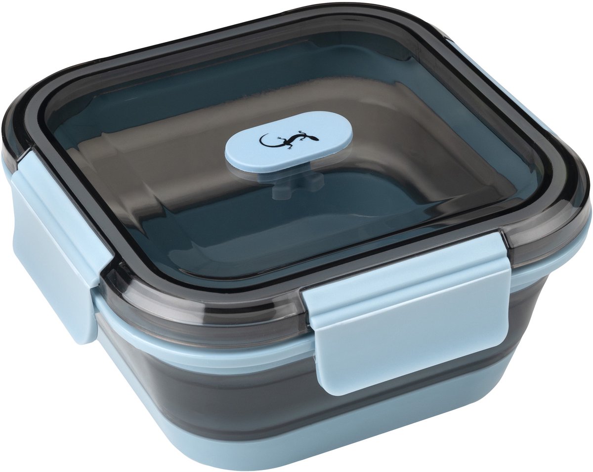 Lurch up down vouwbare lunchbox rond uit silicone pp blauwgrijs 800ml