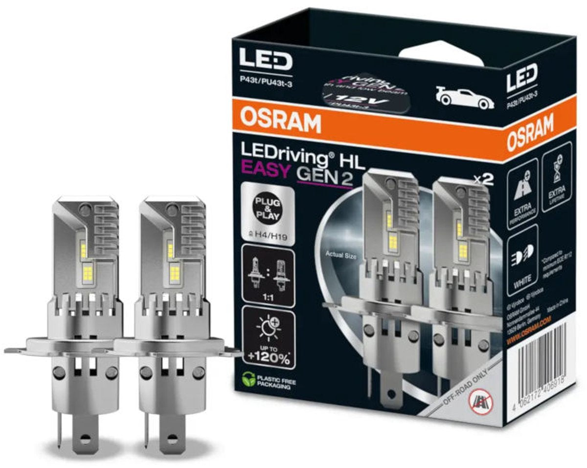 Osram ledriving hl easy gen2 h4 h19 64193dwesy2 set