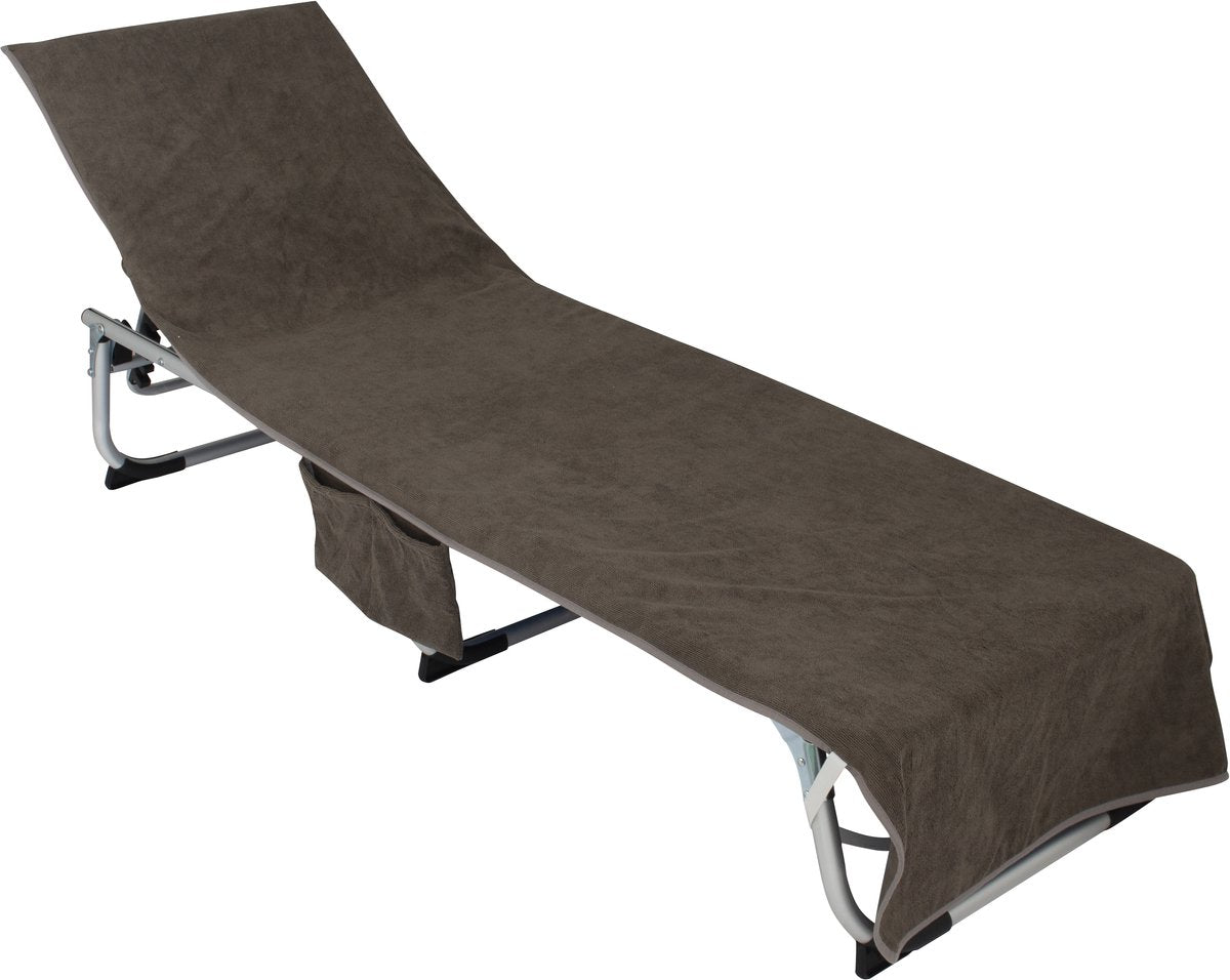 Eurotrail - funda suave para tumbona - de secado rápido - gris
