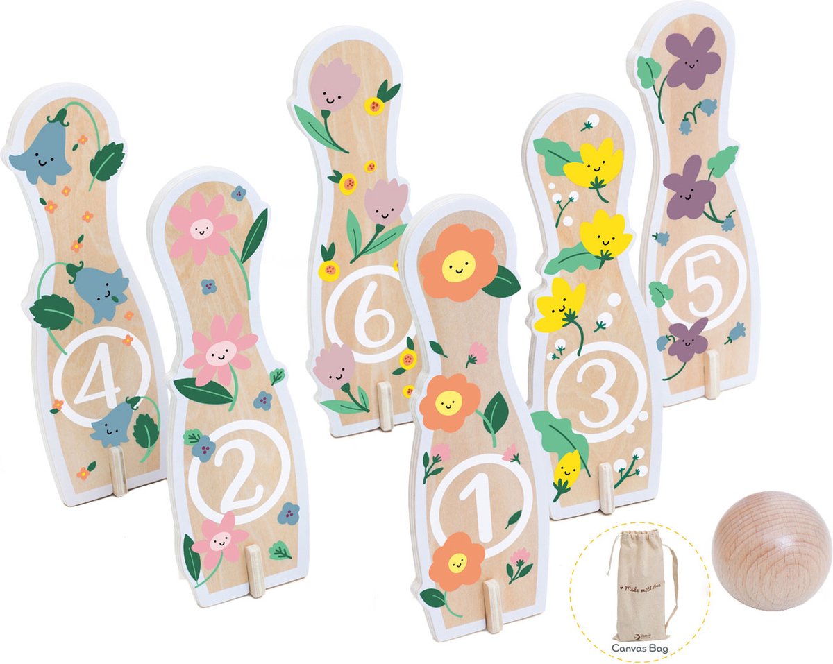 Classic World World Wood Bowlinget Flowers, 14DLG,