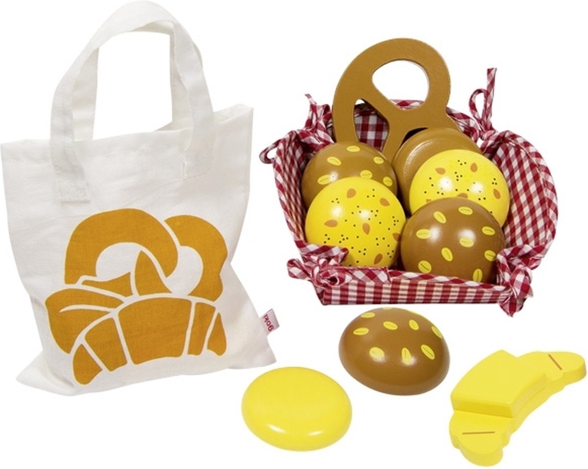 Goki Breakfast Basket Picnic Set con pane in legno