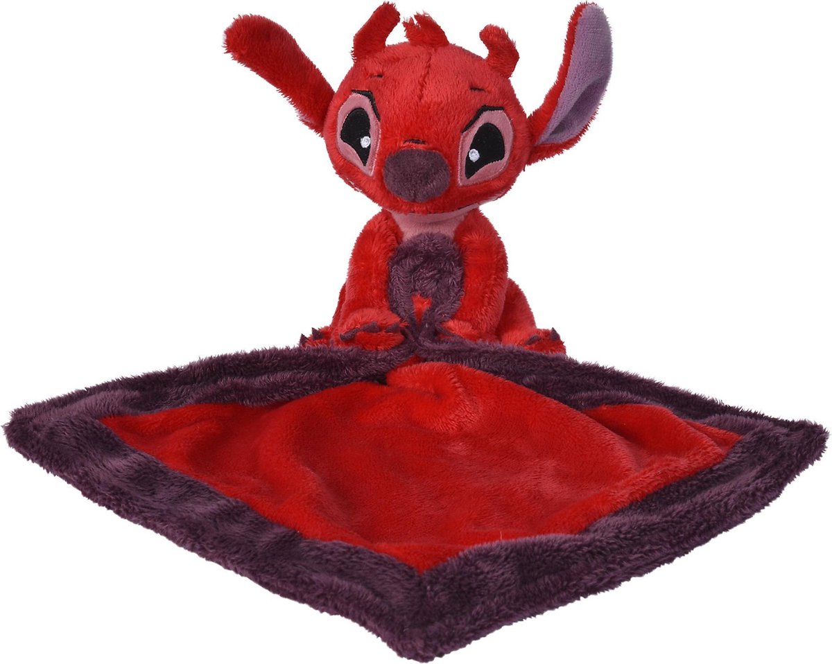Simba disney - edredón suave de lilo stitch leroy holding - 22 x 22 cm - peluche