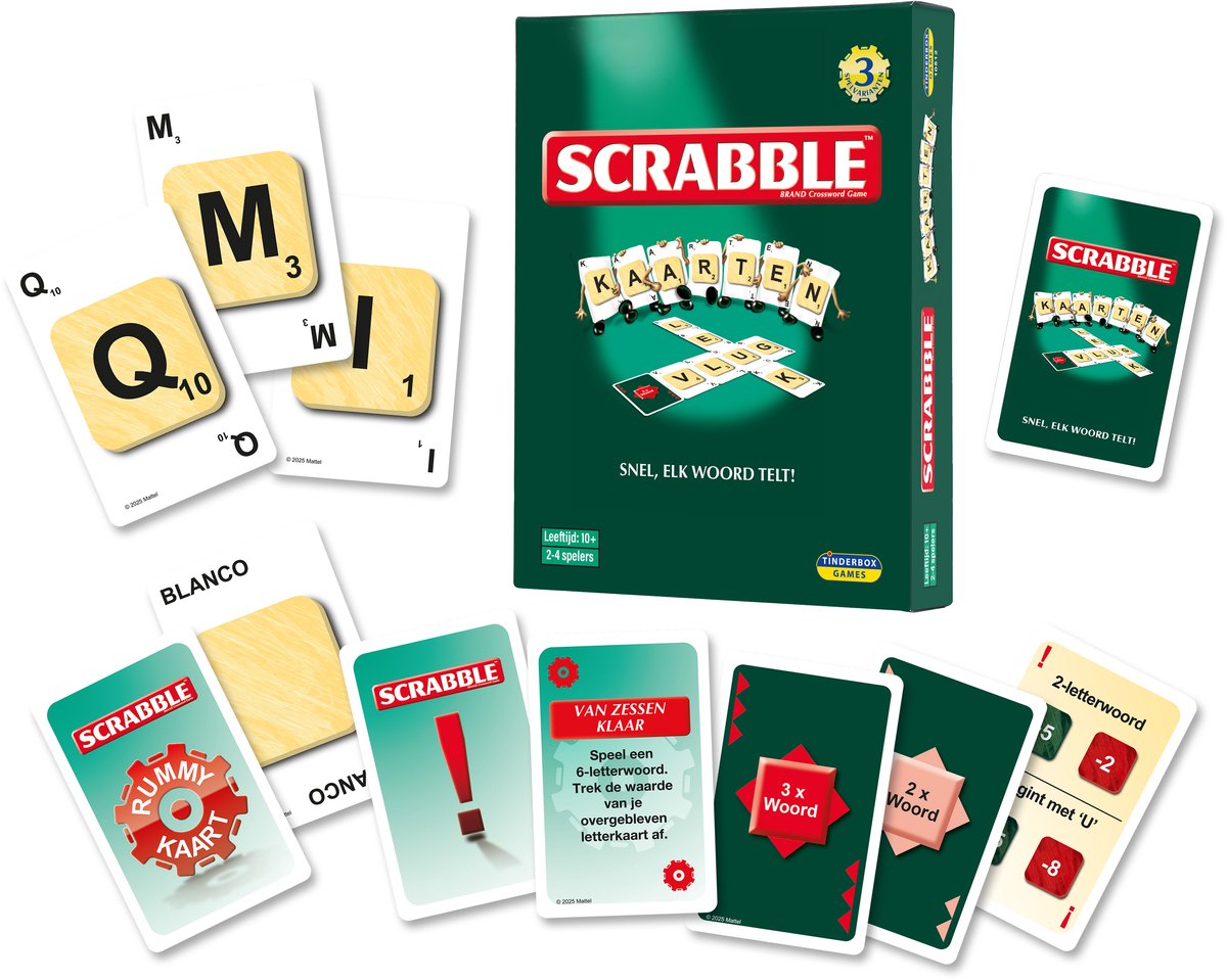 Megableu Scrabble - gioco di carte - gioco da tavolo per famiglia - formato gioco di viaggio
