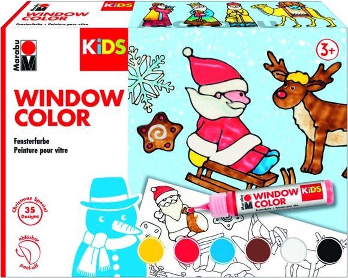 Set di colori natalizi Marabu per finestre