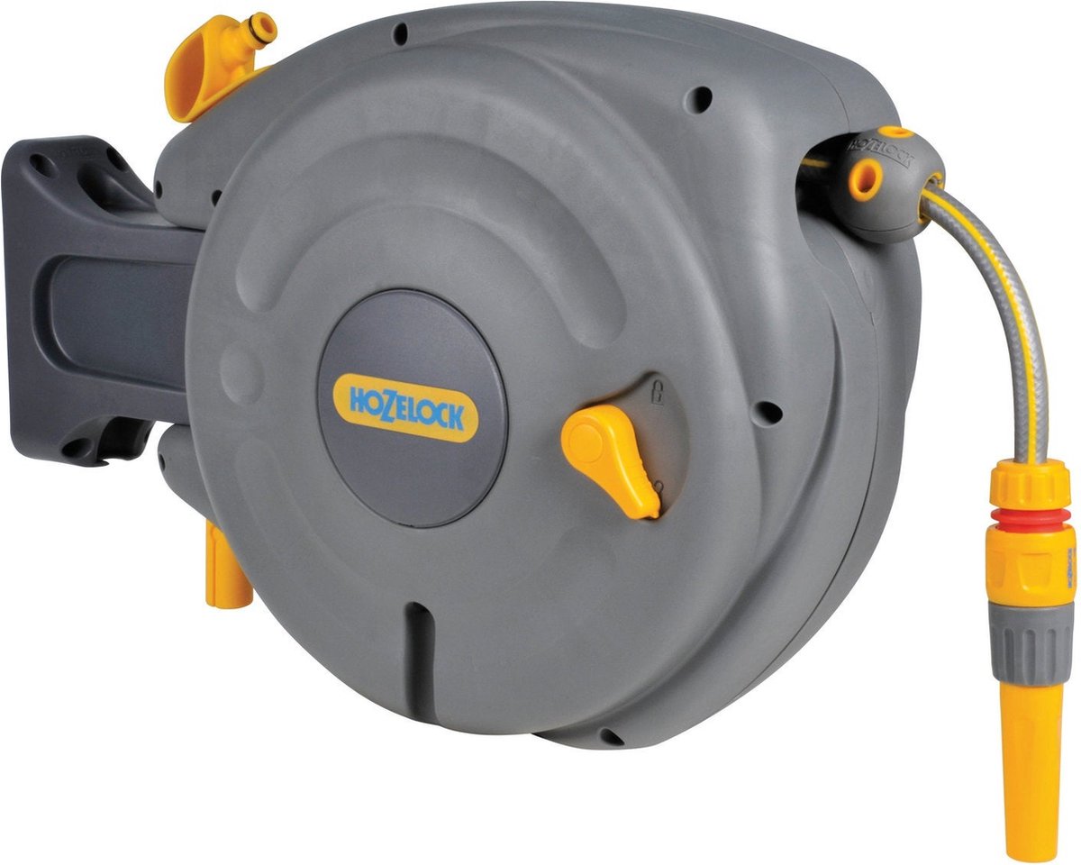 Caja de manguera de pared con carrete automático Hozelock de 10 m