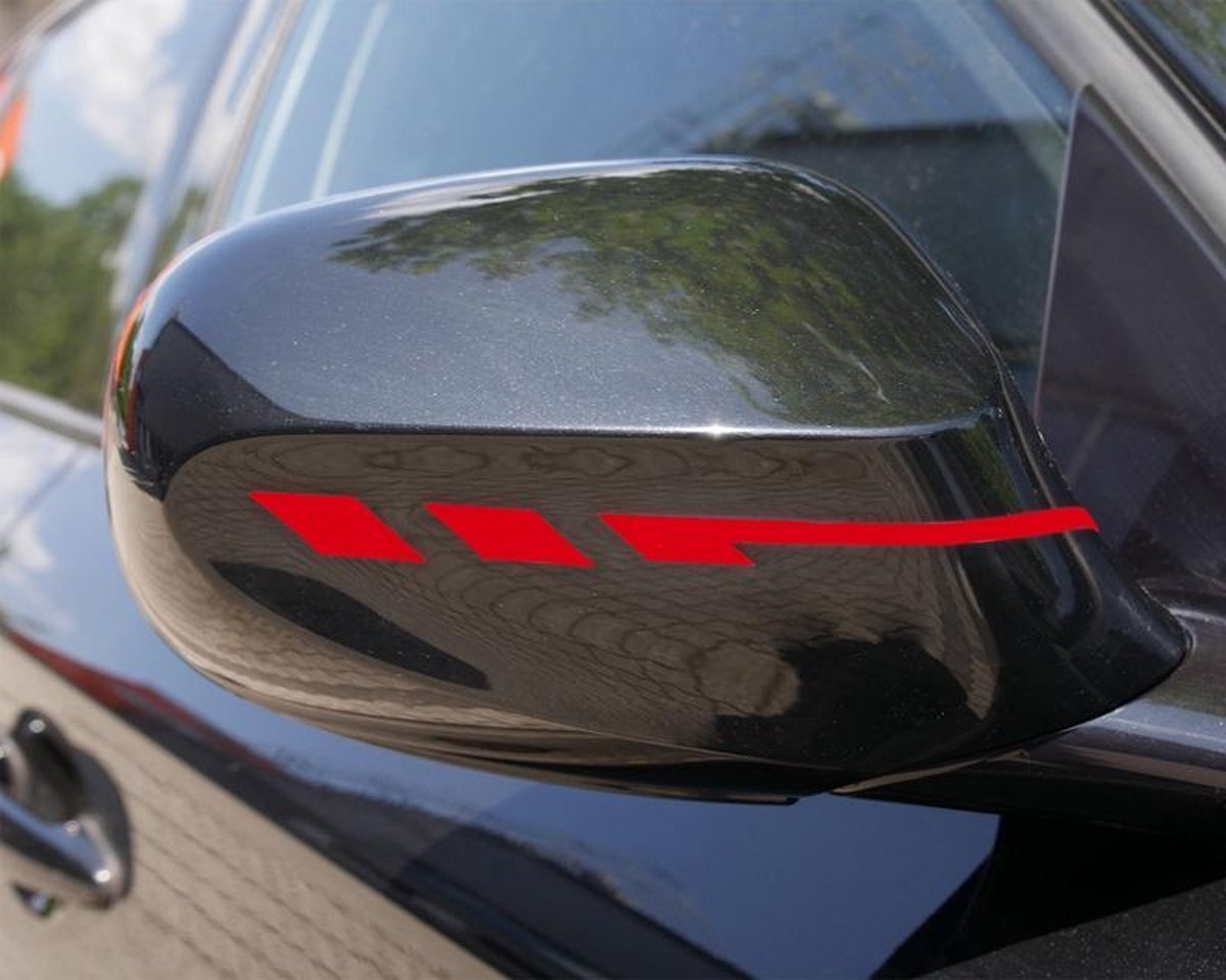 Pin Striping Foliatec per coperture specchietti rosso - larghezza = 1,3 cm: 2x 35,5 cm