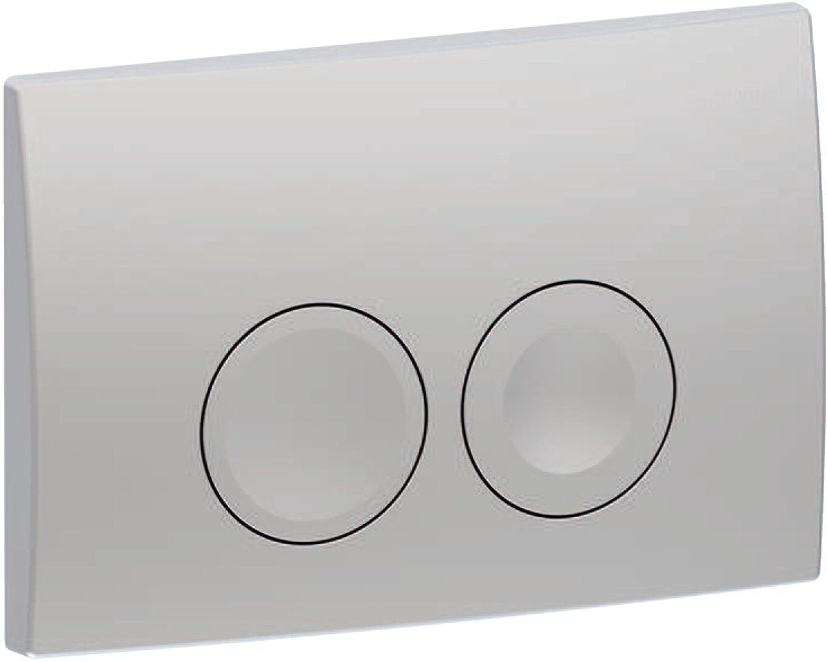 Placa de control Geberit delta25 - 2 botones empotrados - botones redondos - cromo mate