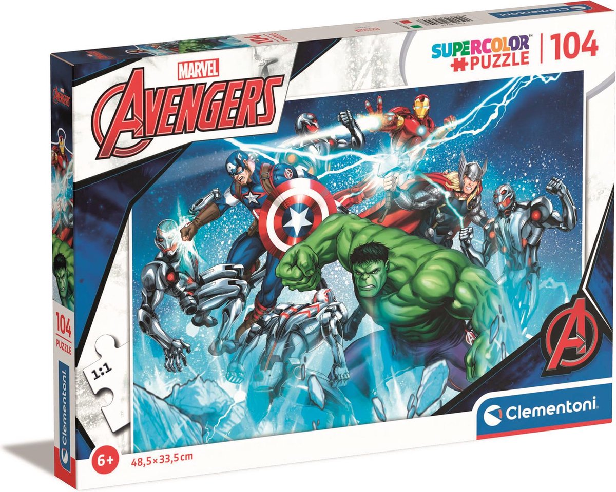 Clementoni puzzle puzzle Super Color Avengers, 104st.