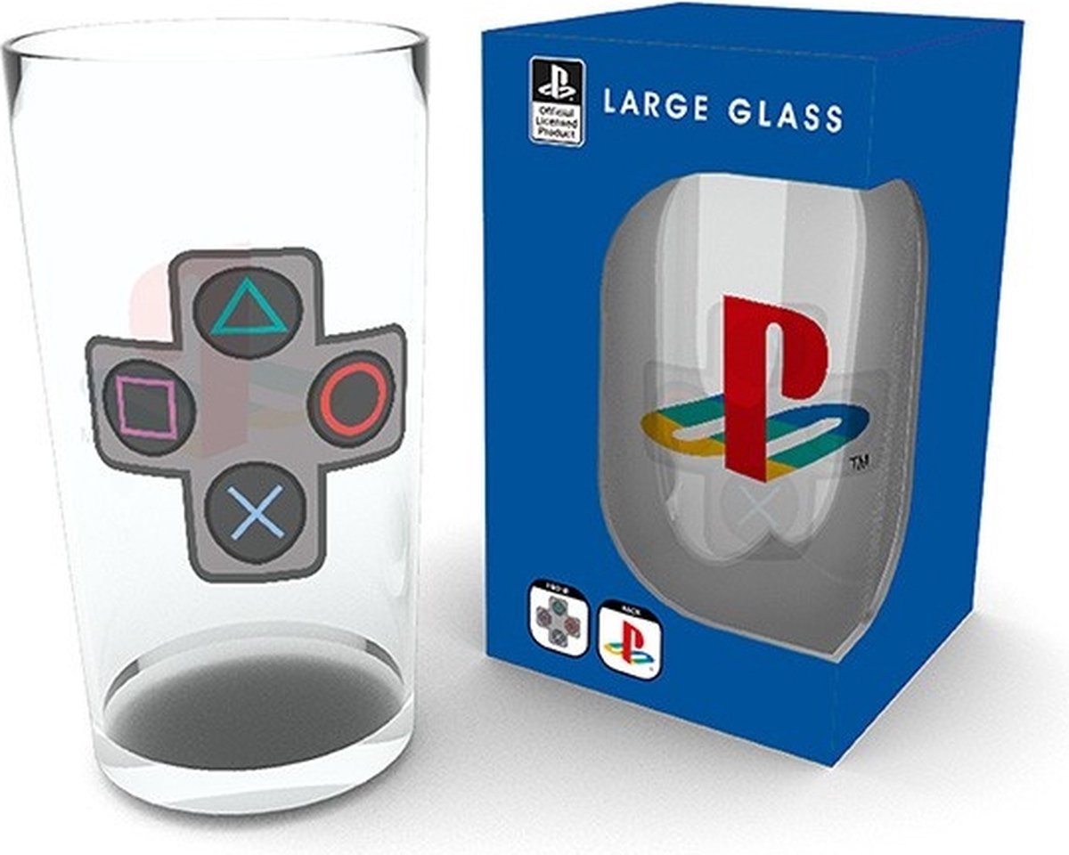 Aby style playstation - large glasses 500ml - buttons