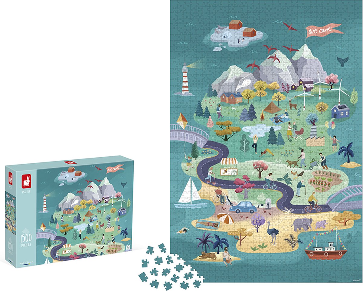 Janod - puzzle kidult - la fuga - 1500 pezzi