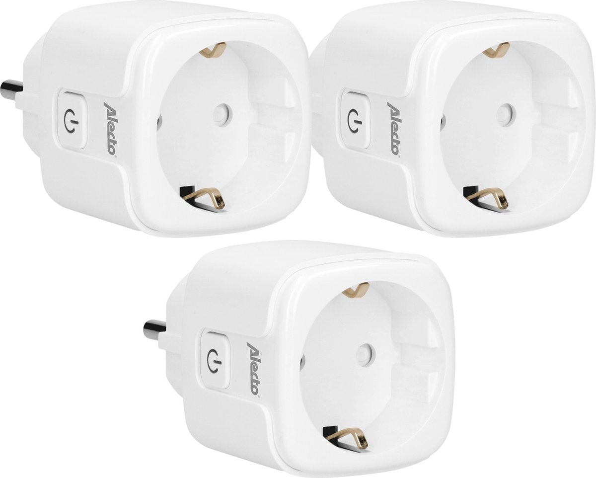 Alecto smart-plug10 triple - smart wifi tussenstekker - 16a 3680w - 3 stuks