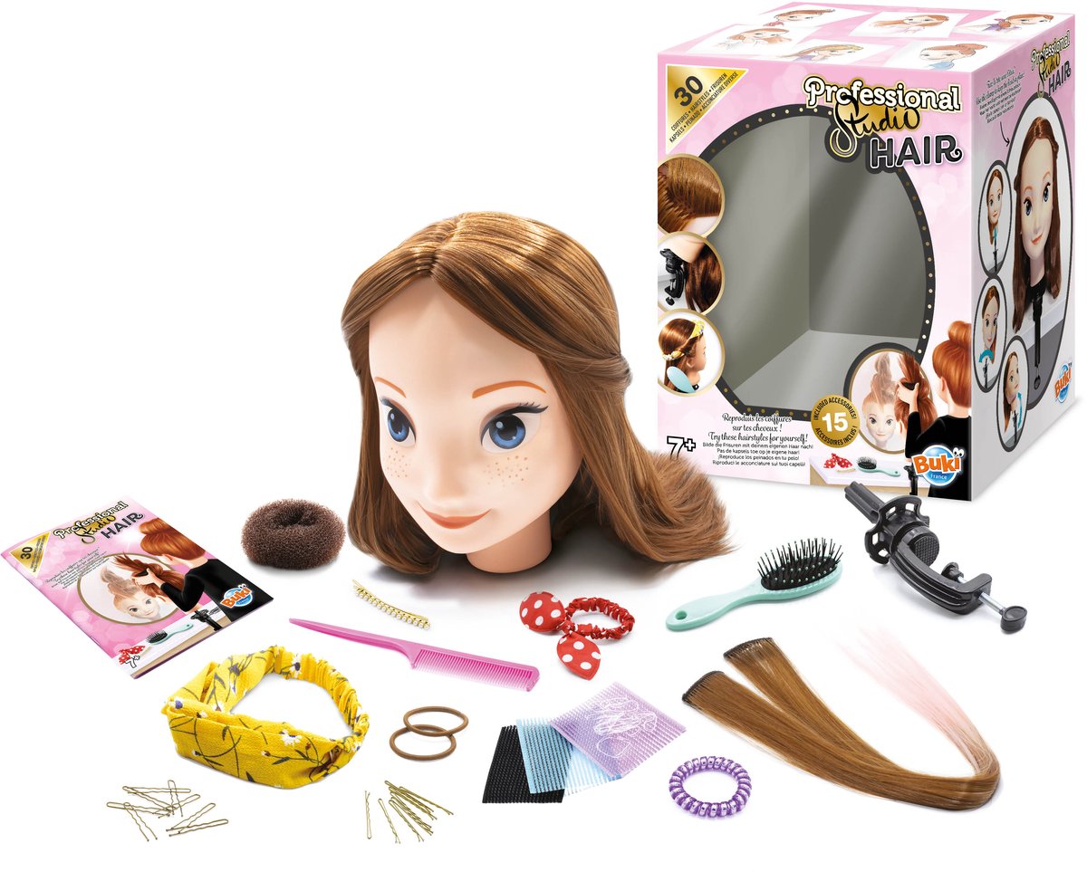 Buki france buki - toy hair set - hairdresser - hair salon - dressing table - hair head