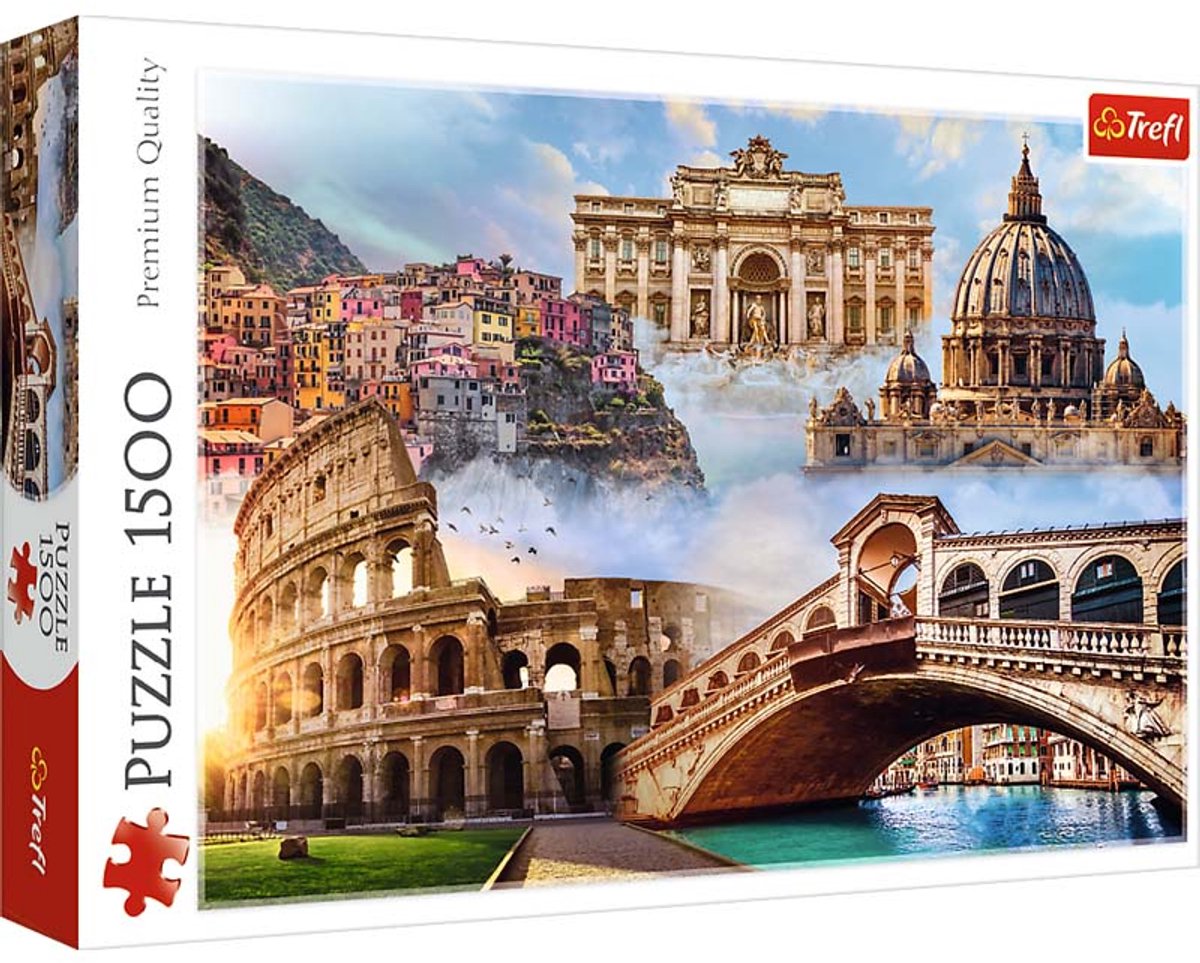 Puzzle Trefl - 1500 pezzi - Puzzle dei luoghi preferiti dell'Italia.