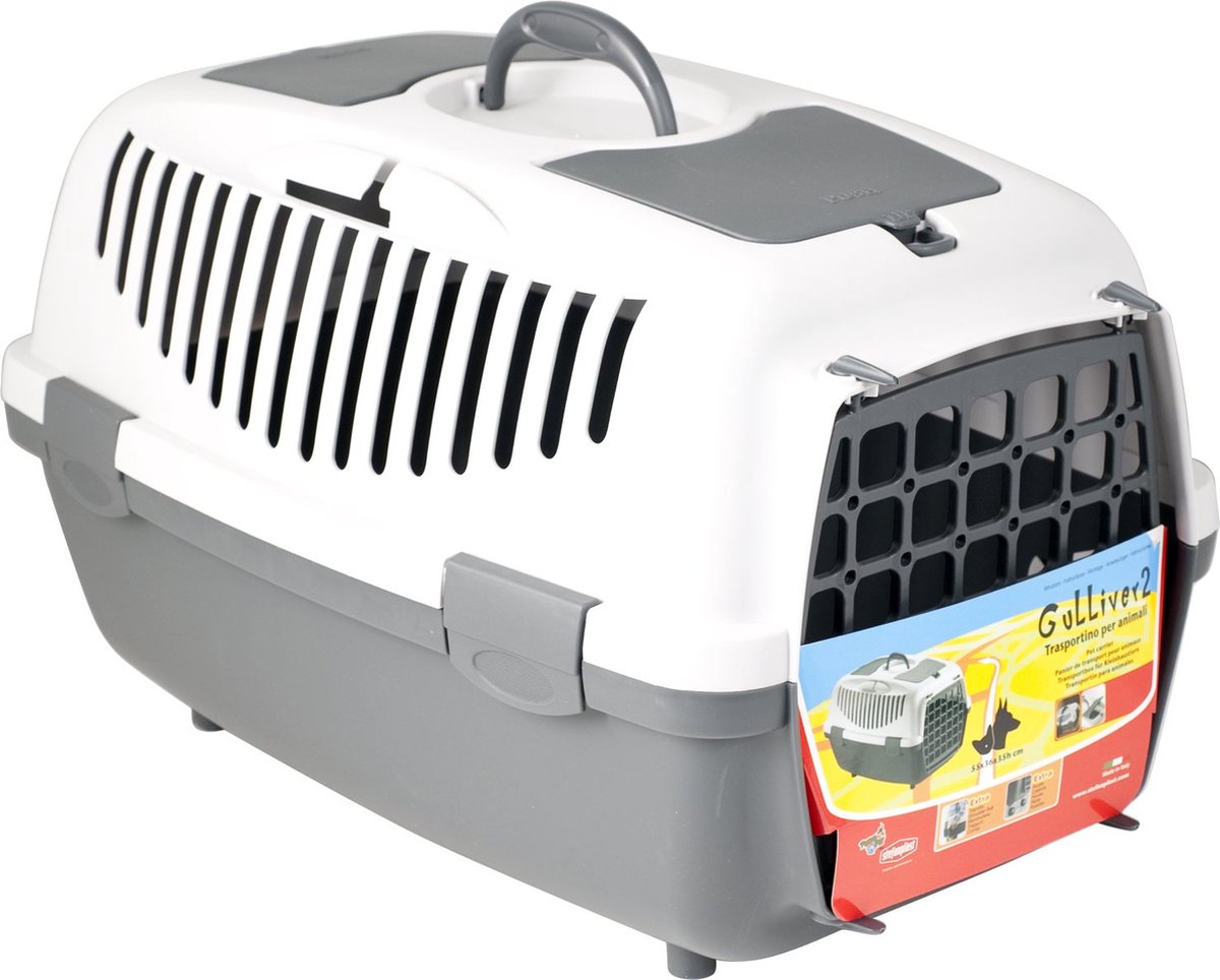 Stefanplast - caja de transporte gulliver 2 - 55 x 36 x 35 cm - gris gris - plástico