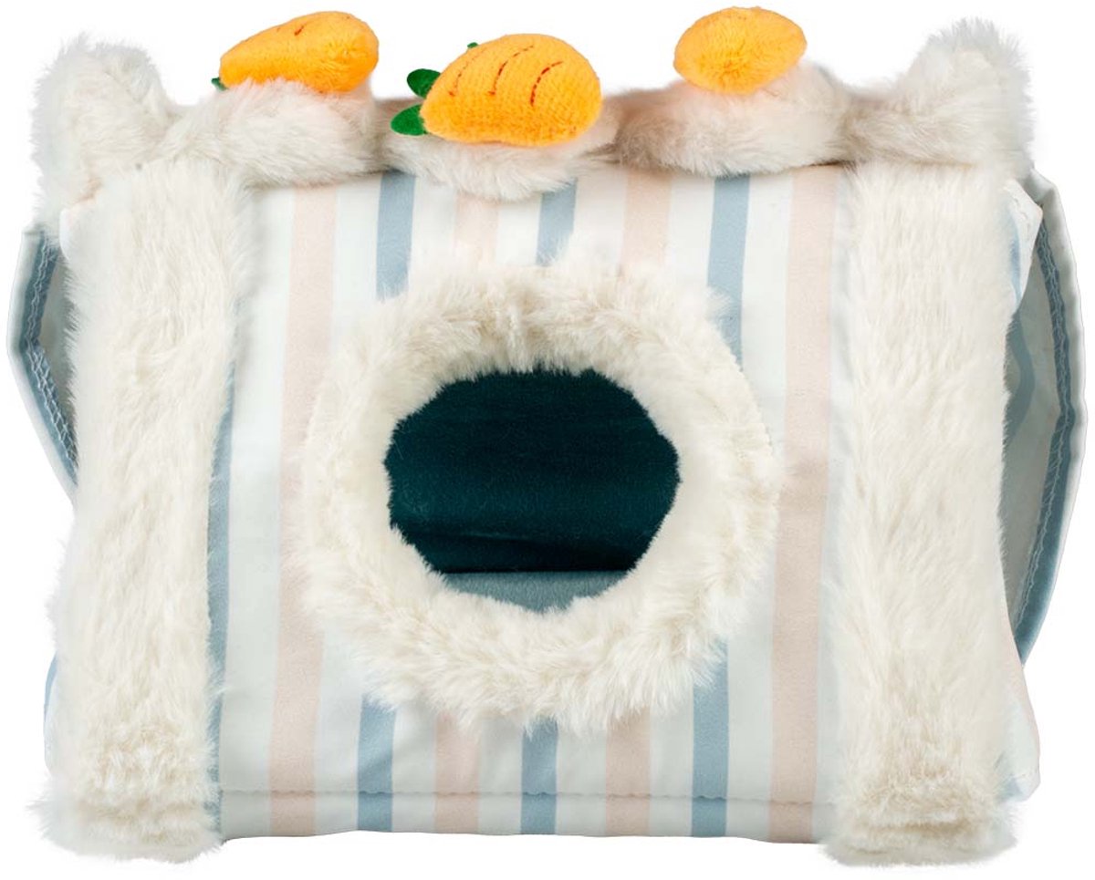 Duvo plus playtime casita para roedores triángulo rayado m-30x25x23cm multicolor