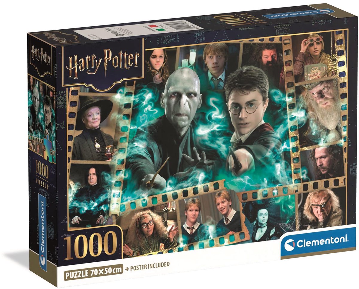 Clementoni - rompecabezas - 1000 piezas - harry potter - caja compacta