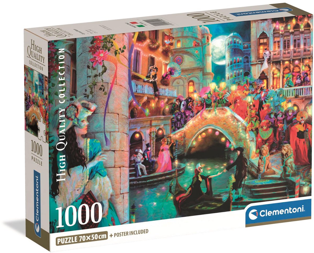 Clementoni - rompecabezas - 1000 piezas - luna de carnaval - colección de alta calidad