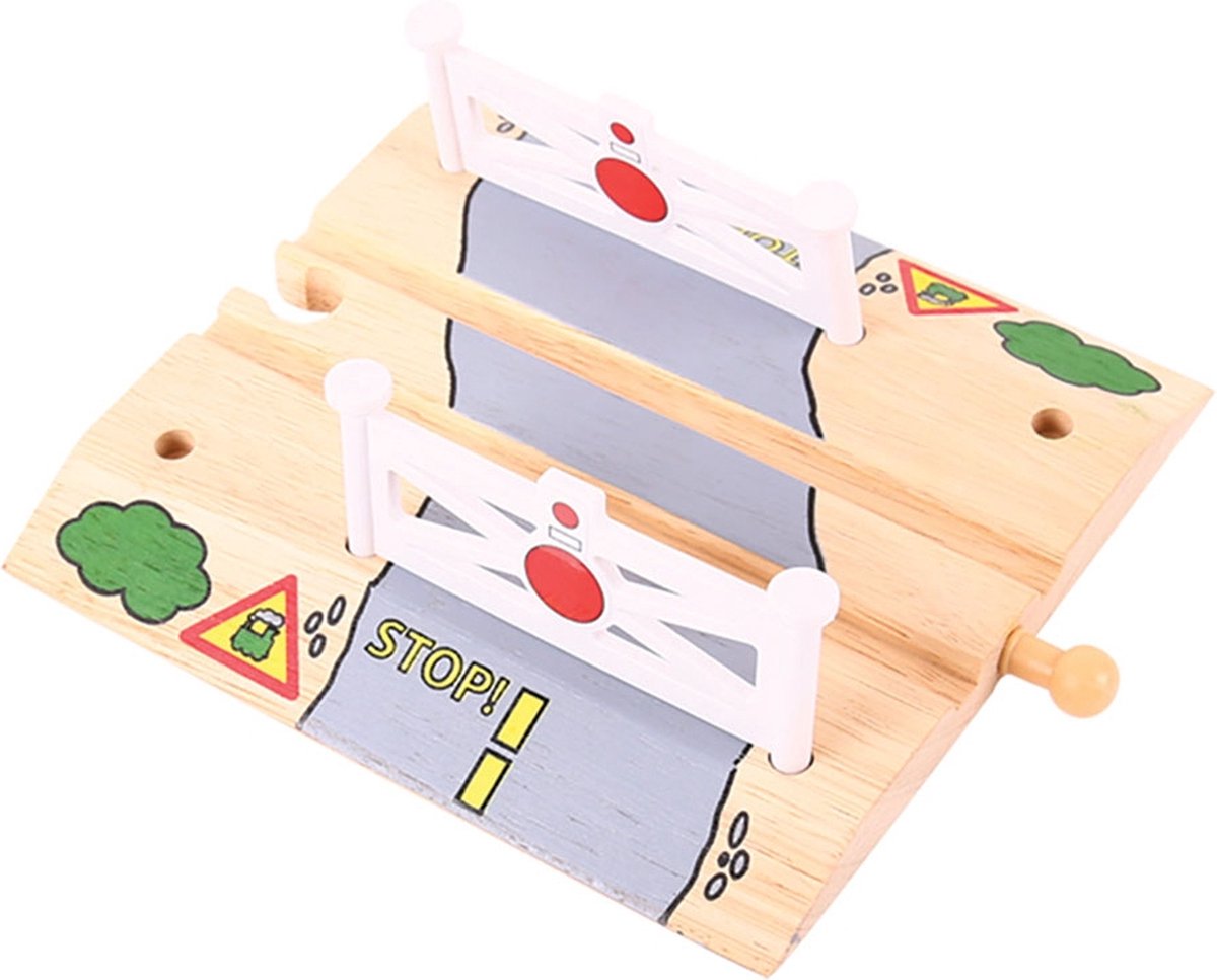 Paso a nivel de tren de madera Bigjigs - ampliación para vía de tren de madera
