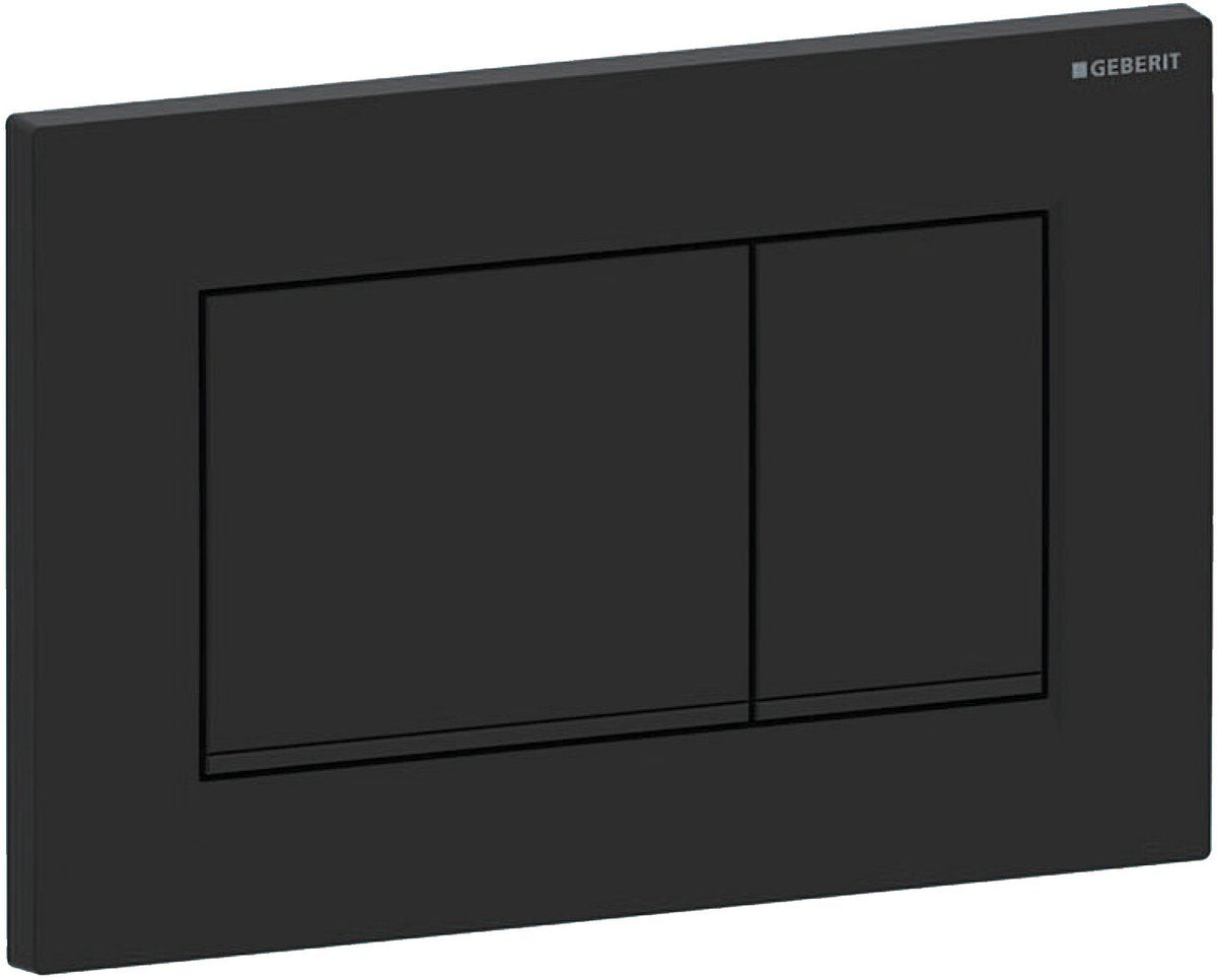 Control Geberit pl. sigma30, 2 teclas: negro mate, fácil de limpiar, negro